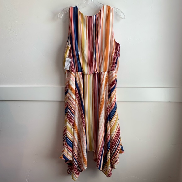 NWT Dressbarn Striped Dress with Keyhole - Picture 2 of 3
